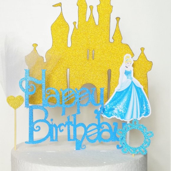 Set of 5 Cinderella Disney Inspired Castle Topper - Picture 2 of 2